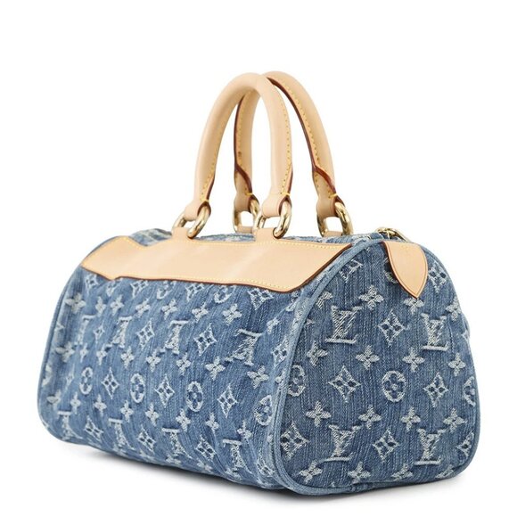 LOUIS VUITTON Neo Speedy Monogram Denim Blue/Yellow M95019 - Picture 8 of 14